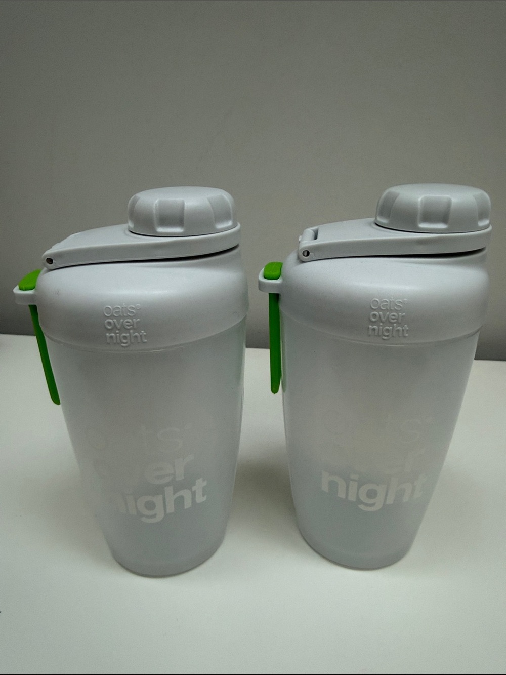 Overnight Oats Reusable plastic cups - Set lot of 2. Brand new, never used.